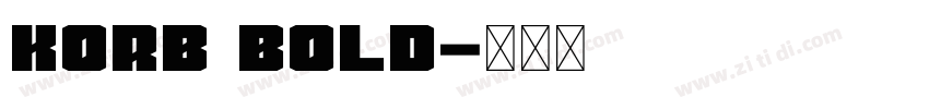 korb Bold字体转换